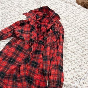 Wild Fable Red and Black Plaid Shirt